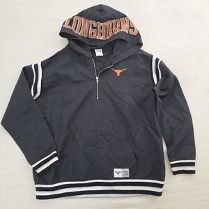 UT Longhorns Pink Victorias Secret Black Half Zip Hoodie Medium 5th & Ocean